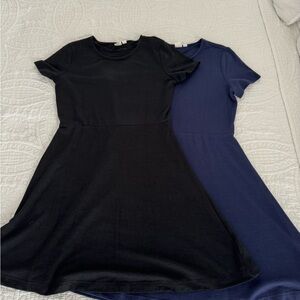 GAP knit Black and Navy Short Sleeve Dresses, Size M